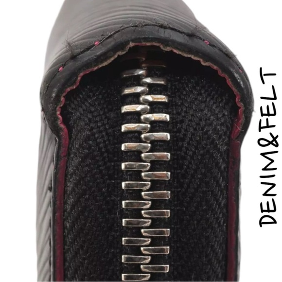 🩷Louis Vuitton Black/Pink Epi Zippy Long Wallet/Purse |PRELOVED | RARE!!🩷🖤🩷 - Picture 13 of 16